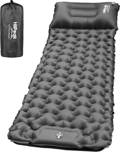 HiiPeak Sleeping Pad for Camping- Ultralight Inflatable Sleeping Mat with Built-in Foot Pump & Pillow, Upgraded Compact Camping Air Mattress for Camping, Backpacking, Hiking - Image 2