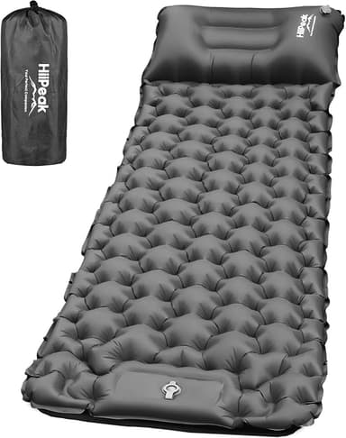 HiiPeak Sleeping Pad for Camping- Ultralight Inflatable Sleeping Mat with Built-in Foot Pump & Pillow, Upgraded Compact Camping Air Mattress for Camping, Backpacking, Hiking - Image 1