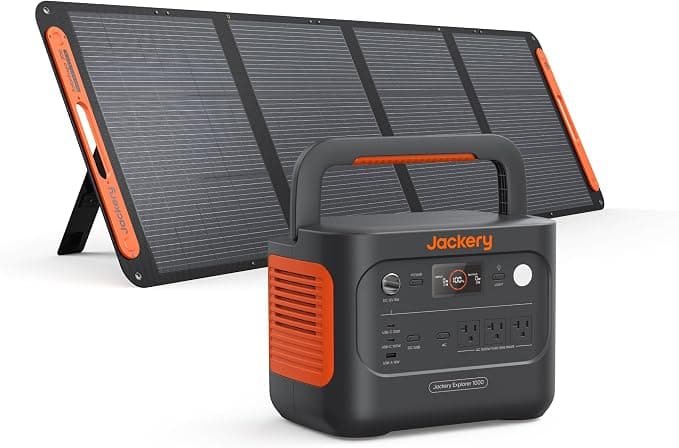 Jackery Solar Generator 1000 v2 with 200W Solar Panel,1070Wh Portable Power Station LiFePO4 Battery,1500W AC/100W USB-C Output, 1Hr Fast Charge for Outdoor,Off-Grid Living,RV,Emergency - Image 1