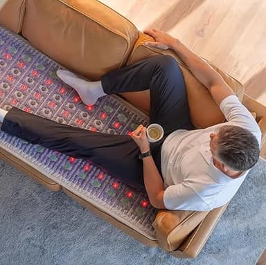 РЕМF Advanced Far Infrared Heating Pad - Professional Biomat for Pain Relief and Healing - Pulsed Electromagnetic Field Therapy - Full Body Mat with Red Lights, Amethyst, Tourmaline and Jade - 72 x 24 - Image 3