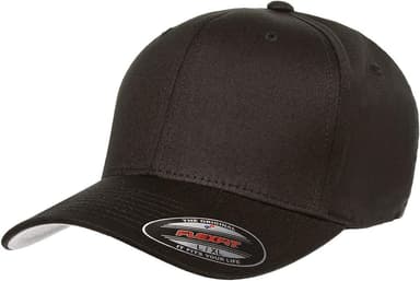 Flexfit Unisex Cotton Twill Fitted Baseball Cap, Black, Large-X-Large - Image 2