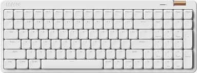 Flow Lite 100 Keys Low Profile Mechanical Keyboard, Swappable Rechargeable Wireless Keyboard with 2.4G Receiver, Bluetooth and Wired Connection for Windows, Mac/ Specter Linear Switches (Off-white - Image 1