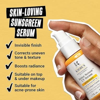 Kiehl's Better Screen UV Serum SPF 50+, Invisible Facial Sunscreen with Collagen Peptide, UV Filters to Shield UVA & UVB, Helps Correct Visible Signs of Aging, Boosts Skin Radiance - 1.7 fl oz - Image 2