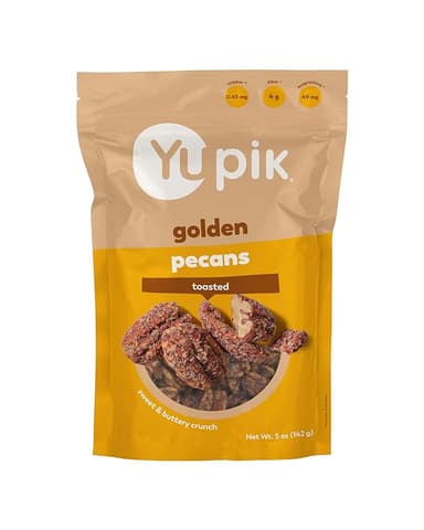 Yupik Toasted Golden Pecans, 5 Oz, Gluten-Free, Kosher, Non-GMO, Sweet Snack, Crunchy Glazed Pecans with Natural Butter Flavor & Sea Salt, Party Snack, Source of Copper & Magnesium - Image 1