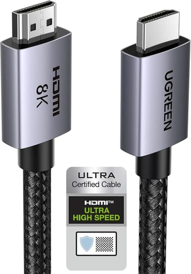 UGREEN 8K HDMI 2.1 Cable 48Gbps 10FT, Certified Ultra High Speed HDMI Cord Aluminum, 4K@240Hz 120Hz 10K 8K@60Hz, HDCP 2.2&2.3, eARC HDR 10 Dolby Compatible with PS5/Blu-ray/Roku TV/Switch 2/Mac mini - Image 1