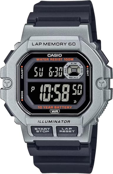 Casio WS1300H Series | Digital Watch | 100 Meter Water Resistance | LED Backlight | 1/100 SEC Stopwatch | Tide Graph | Coundtown Timer | LED Light | Multi Function Alarms | 10 Year Battery - Image 1
