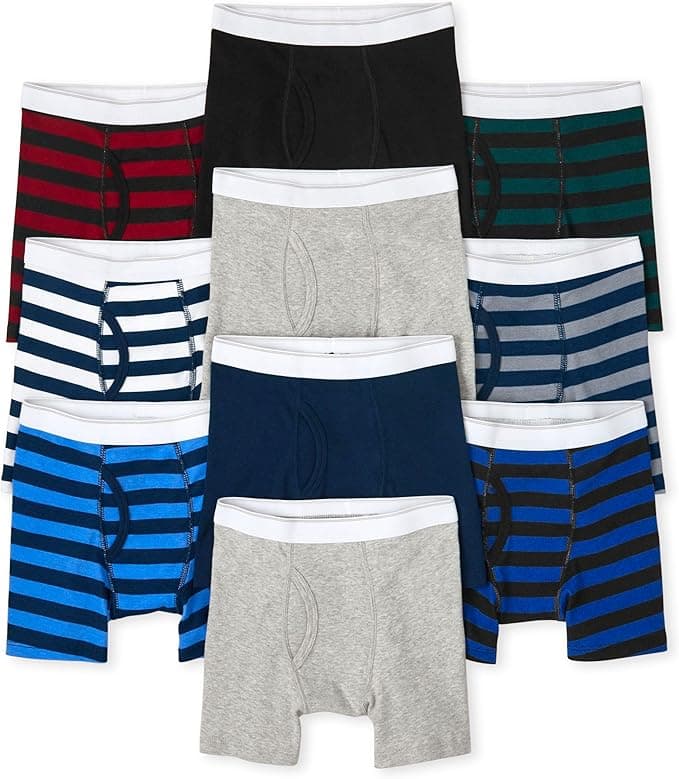 The Children's Place boys Cotton Boxer Briefs Underwear Variety 10-pack - Image 1