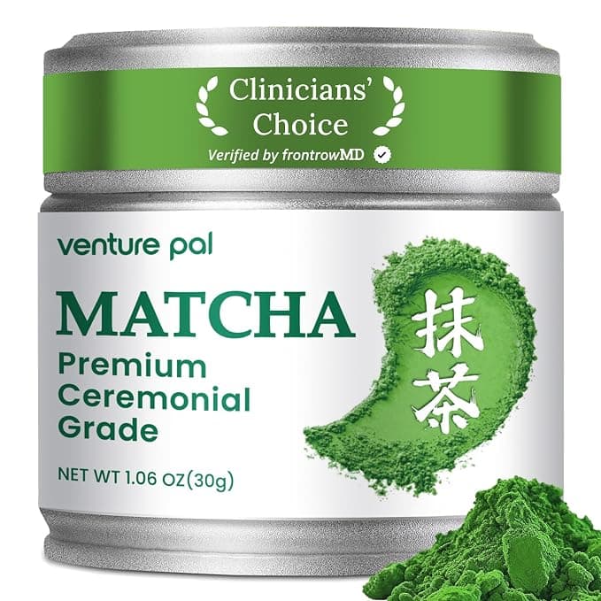 Venture Pal Superior Ceremonial Grade Matcha Powder, 100% Pure First Harvest Matcha Powder, Green Tea sourced from Uji – Vegan, Gluten-Free, No Additives, Unsweetened (30g/1.06oz Tin - Image 1