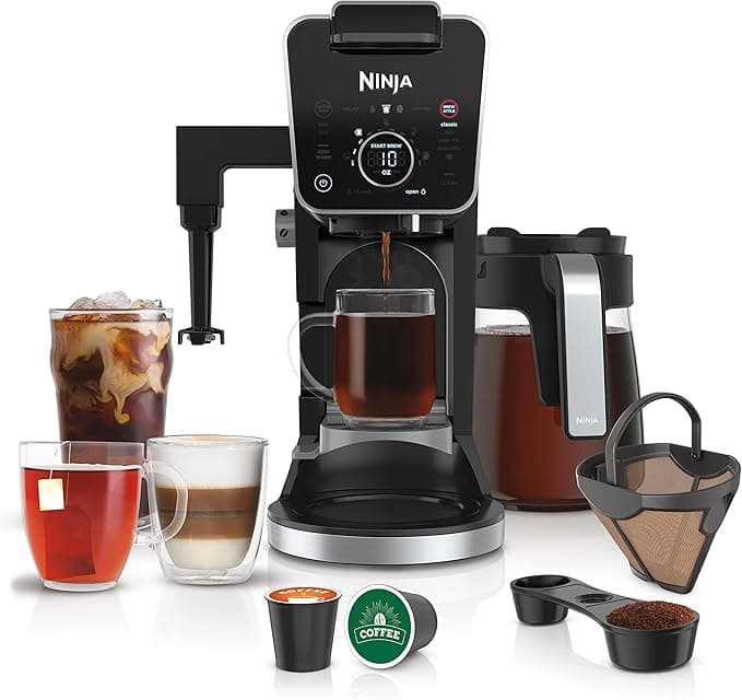 Ninja Hot and Iced Coffee Maker, Single Serve Coffee Maker and Drip Coffee Machine, DualBrew Pro Specialty 12-Cup with K-Cup Combo, Includes Permanent Filter, CFP307 - Image 1