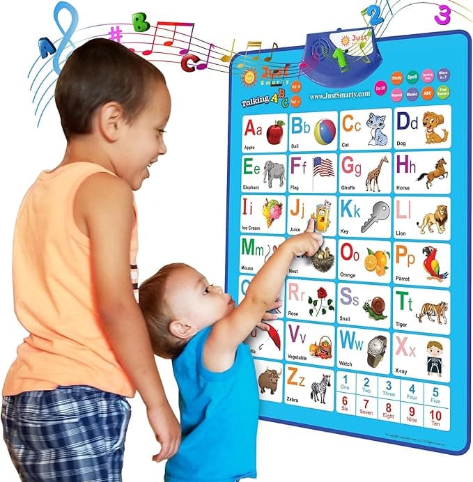 Just Smarty Alphabet Wall Chart for Toddlers 1-3 | ABCs & 123s Kids Learning Toy | Educational Gift for Infant Ages 1 2 3 4 5 | Speech Therapy for Kids 1-3 | Autism Toys for Toddlers 3-4 - Image 1