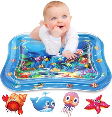 Infinno Inflatable Tummy Time Mat Premium Baby Water Play Mat for Infants and Toddlers Baby Toys for 3 to 24 Months, Strengthen Your Baby's Muscles, Portable - Image 2