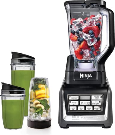 Ninja BL642 Nutri Ninja Personal & Countertop Blender with 1200W Auto-iQ Base, 72 oz. Pitcher, and 18, 24, & 32 oz. To-Go Cups with Spout Lids, For Smoothies, Shakes & More, Dishwasher Safe, Black - Image 2