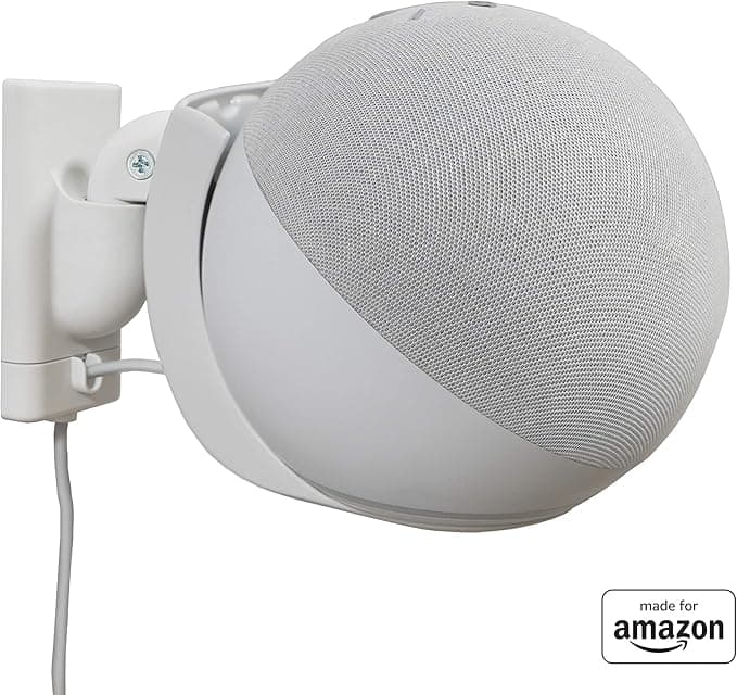 Made For Amazon Wall Mount, White, Echo (4th generation - Image 1