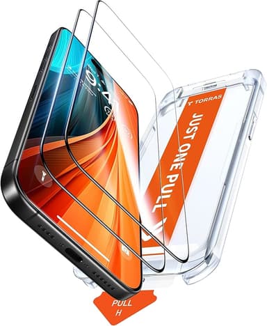 TORRAS 2-Pack for iPhone Air Screen Protector [12Ft Military-Grade Shatterproof] [9H+ Aerospace Tempered Glass] Anti-Scratch Full Coverage Fit - Image 1
