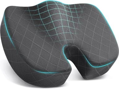 TushGuard Seat Cushion - Memory Foam Cushion for Office Chair, Car Seat, Airplane, Bleacher - Sciatica & Hip & Coccyx Pain Relief Desk Chair Cushion for Long Sitting Office Workers, Car Drivers - Image 2