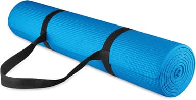Fitvids All Purpose 1/4-Inch High Density Anti-Tear Exercise Yoga Mat with Carrying Strap, Multiple Colors - Image 2