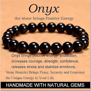 MASSIVE BEADS Handmade Yoga Stretch Elastic Bracelet Natural Stone Crystal Healing Power Energy Gifts for Unisex Adult 4mm 6mm 8mm 10mm - Image 1