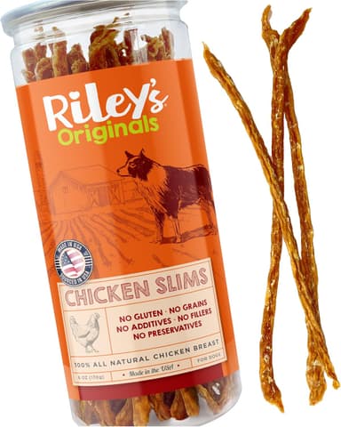 Riley's Chicken Sticks for Dogs - Natural USA Sourced Single Ingredient Dehydrated Real Meat Chicken Slims Jerky Treats, Made in The USA - 6 oz - Image 2