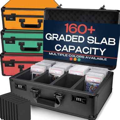 VALUN SLABPRO 160+ 4 ROW Graded Card Storage Box; Durable Sports, PSA Card Storage Box - Organizer Slab for Your Collection - For Baseball, Football, TCG, MTG Cards - Top Loader Design - Image 2
