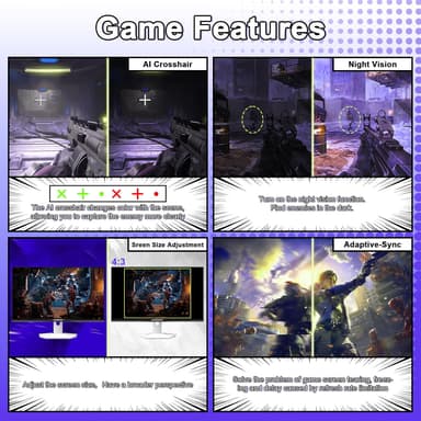 Amzfast 25 Inch White Gaming Monitor 320Hz/300Hz/240Hz, FHD 1080P 1ms Fast IPS Monitor, 12 Months Warranty Exchange (HDMI & DP Dual Cable) TÜV Rheinland Eye Care | AI Crosshair, Night Vision Function - Image 7