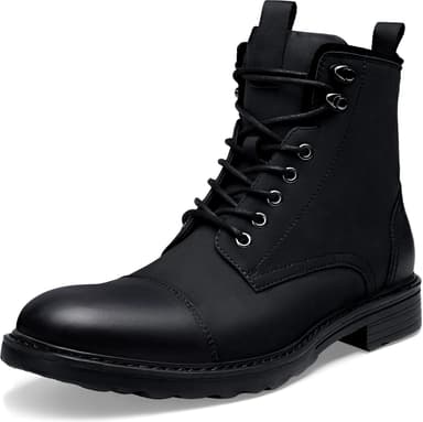 Vostey Mens Boots Motorcycle Casual Boots for Men Zipper Fashion Chukka Boots Mens - Image 2