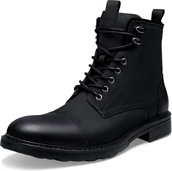 Vostey Mens Boots Motorcycle Casual Boots for Men Zipper Fashion Chukka Boots Mens - Image 1