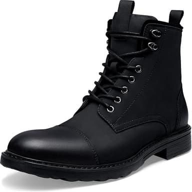 Vostey Mens Boots Motorcycle Casual Boots for Men Zipper Fashion Chukka Boots Mens - Image 1