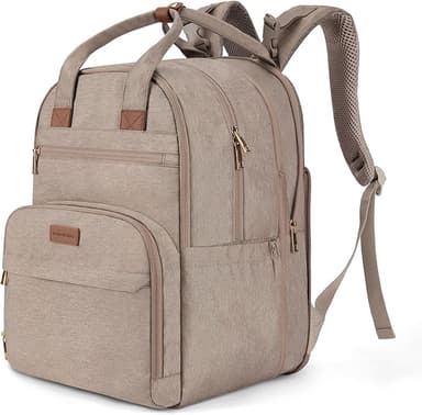 mommore Diaper Bag Expandable Large Baby Bag for 2 Kids/Twins with Wet&Dry Pocket, Travel Diaper Backpack for Mom Dad, Changing Pad, Luggage Strap - Image 1