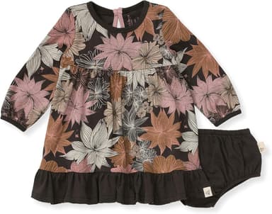 Burt's Bees Baby Baby-Girls Dress and Pantie Set, Infant & Toddler, Short & Long-Sleeve, 100% Organic Cotton - Image 2