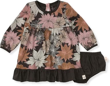 Burt's Bees Baby Baby-Girls Dress and Pantie Set, Infant & Toddler, Short & Long-Sleeve, 100% Organic Cotton - Image 1