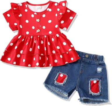 NZRVAWS Girl Clothes Toddler Girls Summer Outfit Heart Tank Top+Pink Shorts 2 Piece Clothing for Girl 1 2 3 4 5 6 7 T - Image 2