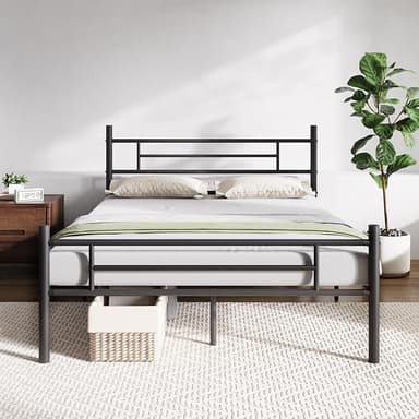 Novilla Full Size Bed Frame with Headboard and Footboard, 14 Inch Metal Platform Bed Frame, Under Bed Storage, Strong Metal Slats Support, Mattress Foundation No Box Spring Needed - Image 1