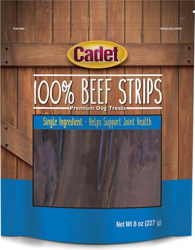 Cadet 100% Beef Strip Long Lasting Chews for Dogs, Single Ingredient Beef Esophagus Dog Treats, Natural High Protein Rawhide Alternative for Small & Large Dogs, 8 Ounce - Image 2