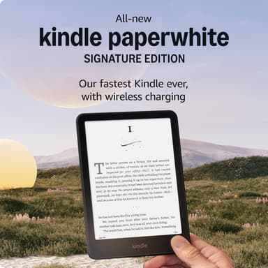Amazon Kindle Paperwhite Bundle: Includes, Amazon Kindle Paperwhite Signature Edition 32GB | Black, Premium Leather Cover | Walnut & Wireless Charging Dock - Image 2