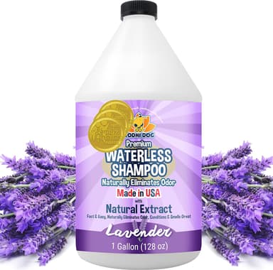 Bodhi Dog Waterless Shampoo - Natural Dry Shampoo for Dogs & Cats - Neutralizes Pet Odor - No Rinse Required - Made of Natural Extracts - Safe for Sensitive Skin - Made in USA - Lavender (1 Gallon - Image 2