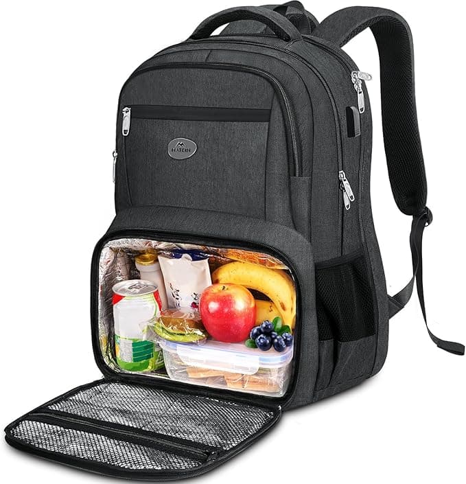 MATEIN 18 Inch Backpack for Men, Extra Large Work Backpack with Lunch Compartment, Water Resistant Insulated Cooler Computer Bag with USB Port, Sturdy Padded Carry On Laptop Daypack for College Travel - Image 1