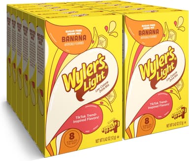 Wyler's Light Singles To Go Powder Packets, Water Drink Mix, Watertok Banana, 96 Servings, 8 Count x Pack of 12 - Image 2