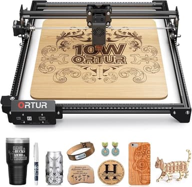 ORTUR Laser Master 2 S2 LU2-10A Laser Engraver Laser, 10000mW Engraving Cutting Machine, Class 4 High Accuracy Laser Cutter, DIY Laser Marking for Metal - Image 1