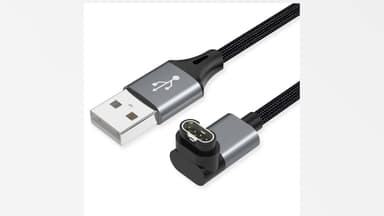 AGVEE 2 Pack 3.3ft Charger Cable for Garmin Watch, L-Shape Braided Charging Cord for Fenix, Forerunner, Vivoactive, Instinct, Venu, Tactix, Approach, D2, Quatix Series, Dark Gray - Image 6