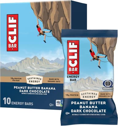 CLIF BAR - Energy Protein Bars - Peanut Butter Banana with Dark Chocolate - Made with Organic Oats - Energy Bars - Non-GMO - (10 Pack - Image 2
