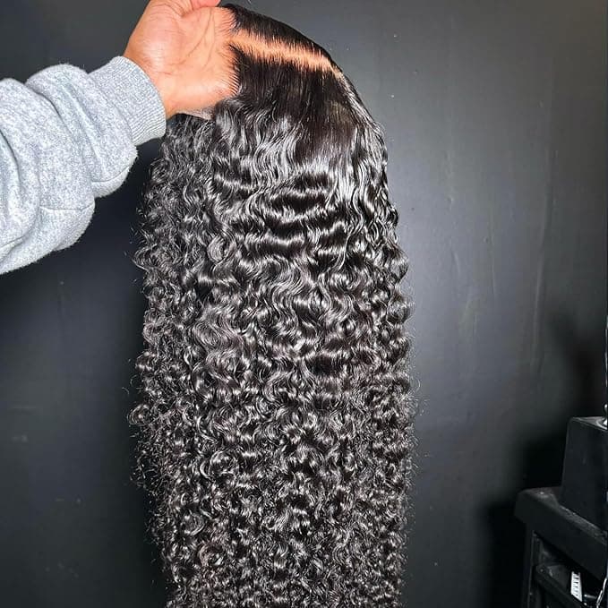 BEEOS 250% Density 13x4 SKINLIKE Real HD Lace Frontal Wig, Curly 0.10mm Ultra-thin Invisible Lace Pre-Plucked Bleached Knots Human Hair 30 Inch - Image 1