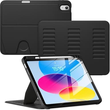 VIKESI Case for iPad (A16) 11-inch 2025 and iPad 10th/11th Generation 10.9 Inch 2022,Multiple Angles Magnetic Stand Cover,Shockproof Back,Pencil Holder,and Auto Sleep/Wake,Black - Image 1
