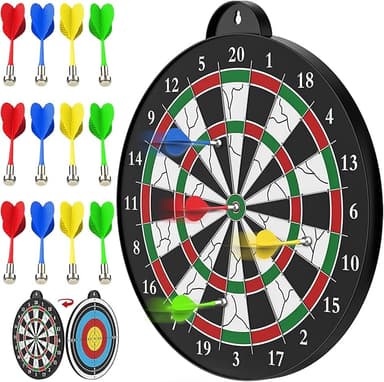 Magnetic Dart Board - 12pcs Magnetic Darts - Excellent Indoor Game and Party Games - Gifts for 5 6 7 8 9 10 11 12 Year Old Boy Kids - Image 1