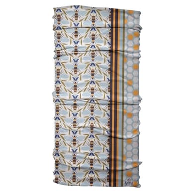 Karma Strawberry Lemonade Headband for Women - Wide - Fabric Headband and Stretchy Hair Scarf - Light Blue and Yellow - Image 1