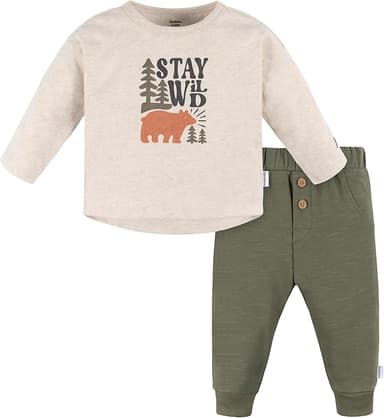 Gerber baby-boys 2-piece Jogger Set - Image 1