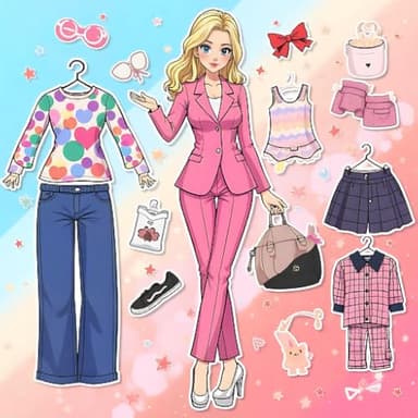 Paper Doll DIY Fashion Diary - Girls Makeup & Dress up Makeover Games - Image 1