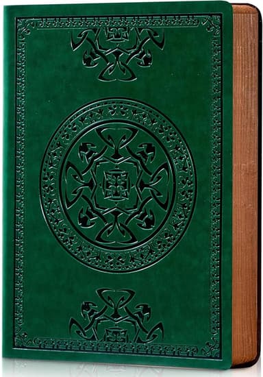 CAGIE Lined Journal for Men Soft Cover Notebook Leather Journals for Writing, 180 Lay Flat Vintage Mens Journal Personal Diary, 5.7'' X 8.3'', Dark Green - Image 2