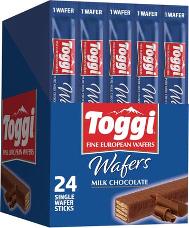 TOGGI Fine European Chocolate Wafers, Milk Chocolate (0.88 oz 24 Count - Image 2