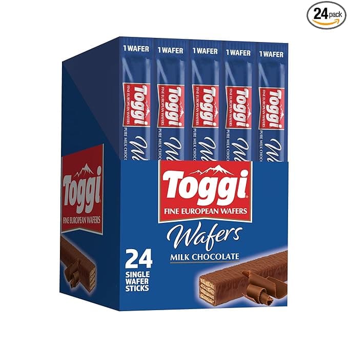 TOGGI Fine European Chocolate Wafers, Milk Chocolate (0.88 oz 24 Count - Image 1
