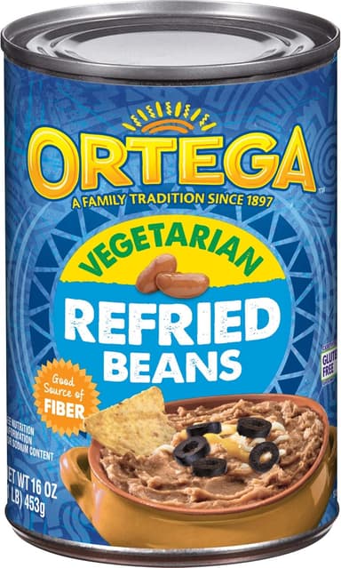 Ortega Refried Beans, Vegetarian, 16 Ounce (Pack of 12 - Image 2